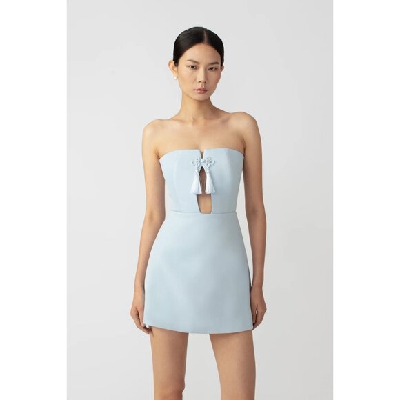 SAU LEE Isla Dress in Baby Blue 2 New Womens Strapless Cocktail Party - Picture 10 of 12